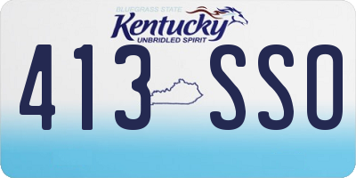 KY license plate 413SSO