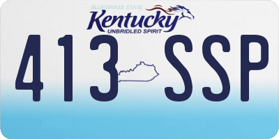 KY license plate 413SSP