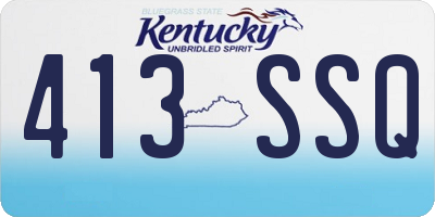 KY license plate 413SSQ