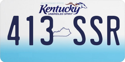 KY license plate 413SSR