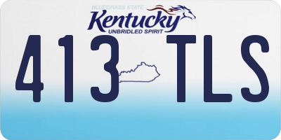 KY license plate 413TLS