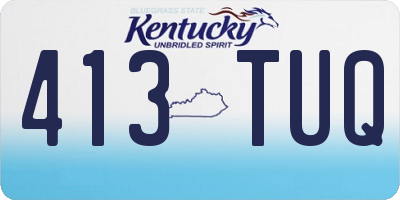 KY license plate 413TUQ