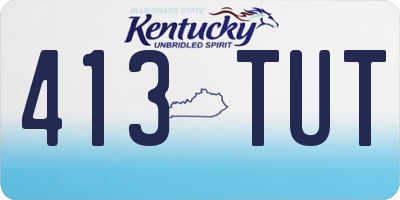KY license plate 413TUT