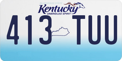 KY license plate 413TUU