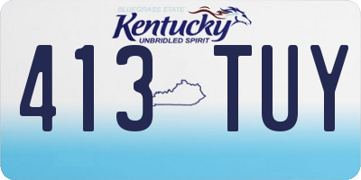 KY license plate 413TUY