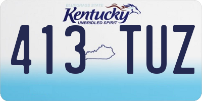 KY license plate 413TUZ
