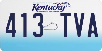 KY license plate 413TVA