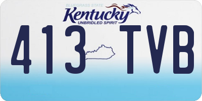 KY license plate 413TVB
