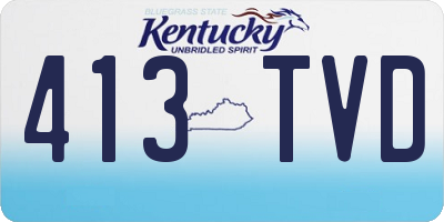 KY license plate 413TVD