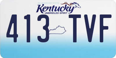 KY license plate 413TVF