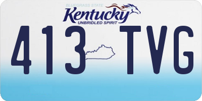 KY license plate 413TVG