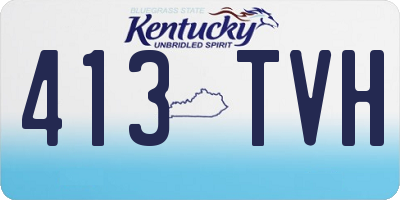 KY license plate 413TVH