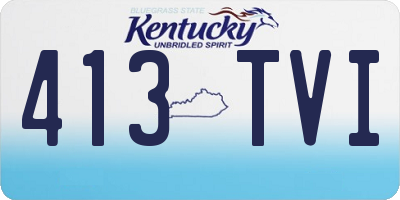 KY license plate 413TVI