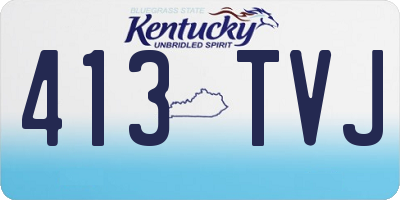 KY license plate 413TVJ