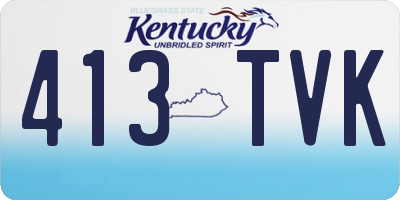 KY license plate 413TVK
