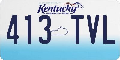 KY license plate 413TVL