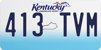 KY license plate 413TVM