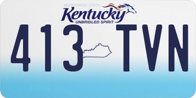 KY license plate 413TVN