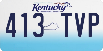 KY license plate 413TVP