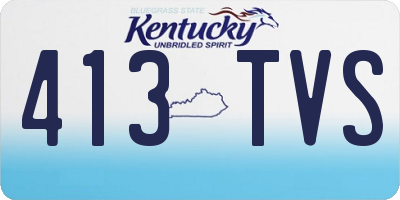 KY license plate 413TVS