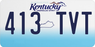 KY license plate 413TVT