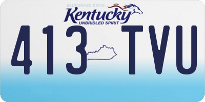 KY license plate 413TVU