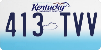 KY license plate 413TVV