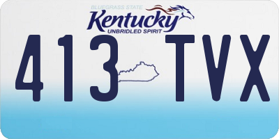 KY license plate 413TVX