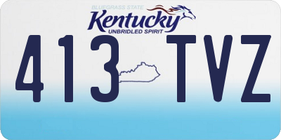 KY license plate 413TVZ