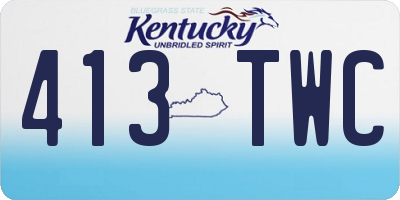 KY license plate 413TWC