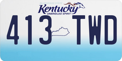 KY license plate 413TWD