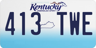 KY license plate 413TWE