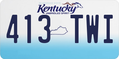 KY license plate 413TWI
