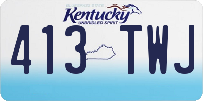 KY license plate 413TWJ