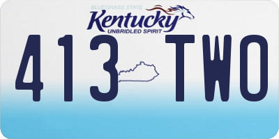KY license plate 413TWO