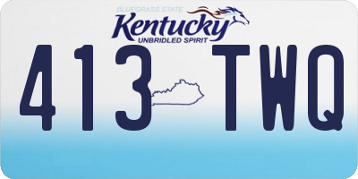 KY license plate 413TWQ