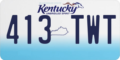 KY license plate 413TWT