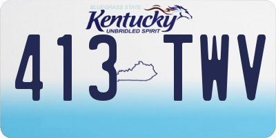 KY license plate 413TWV