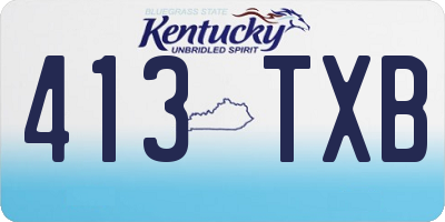 KY license plate 413TXB