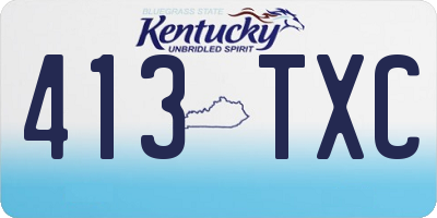 KY license plate 413TXC