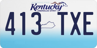 KY license plate 413TXE