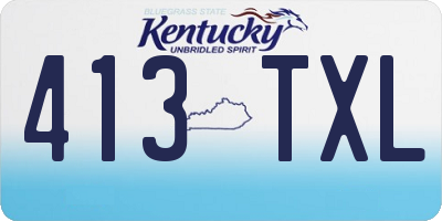 KY license plate 413TXL