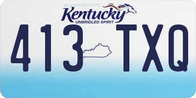 KY license plate 413TXQ