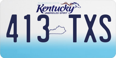 KY license plate 413TXS