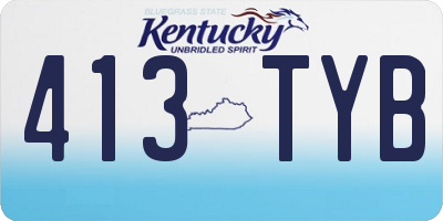 KY license plate 413TYB