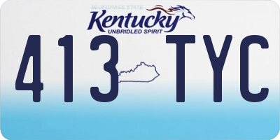 KY license plate 413TYC