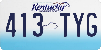 KY license plate 413TYG