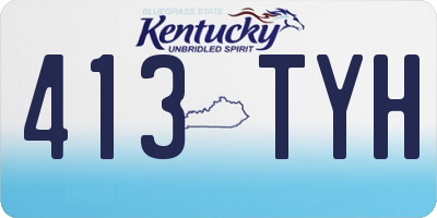 KY license plate 413TYH