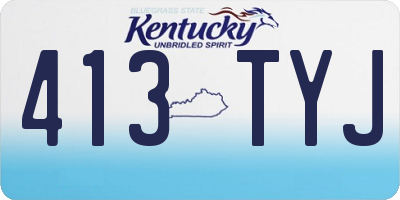 KY license plate 413TYJ