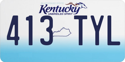 KY license plate 413TYL
